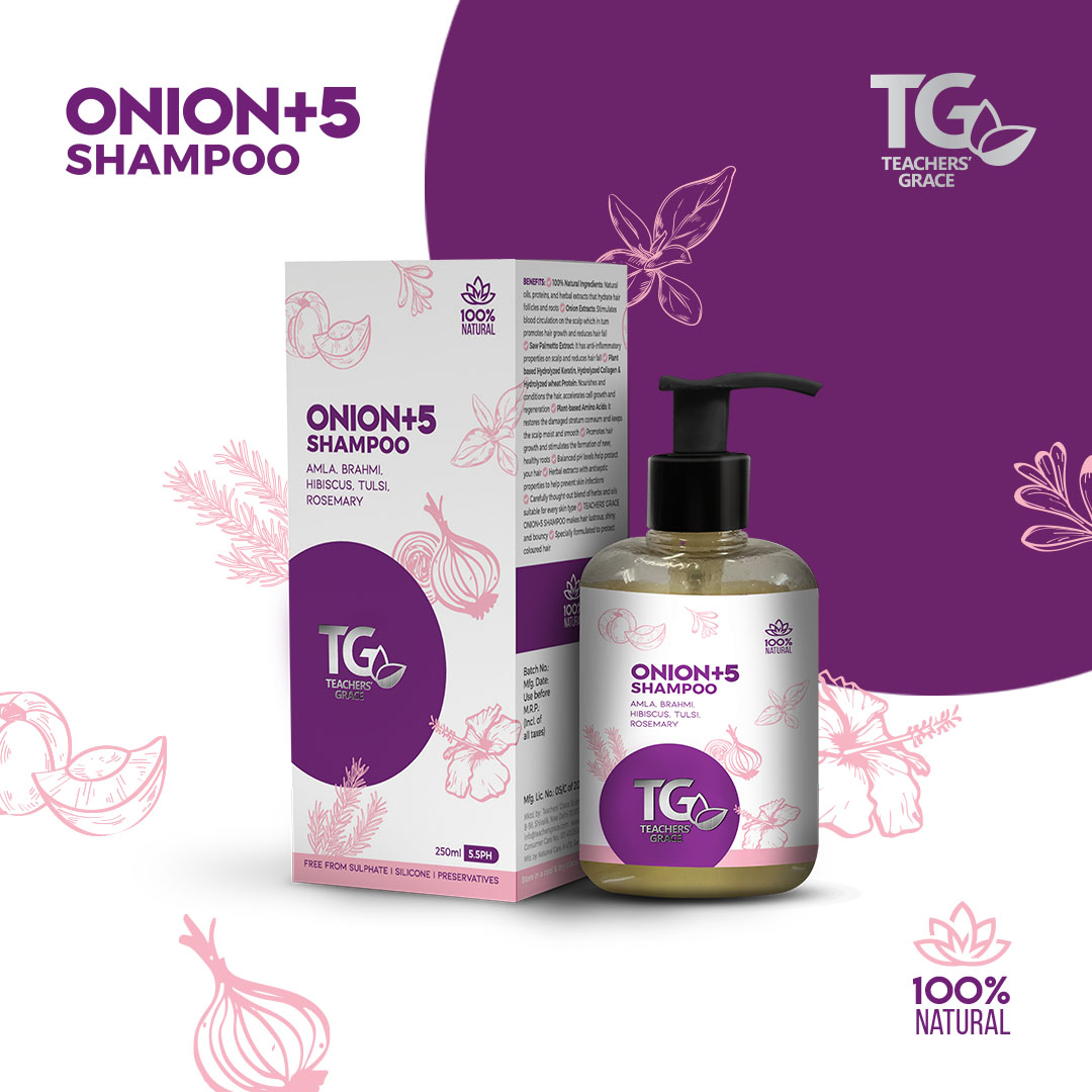 Natural Onion Hair Shampoo for Hair Fall Control, Hair Growth Oil | Teachers Grace Natural Onion Hair Shampoo for Hair Fall Control, Hair Growth Oil | Teachers Grace