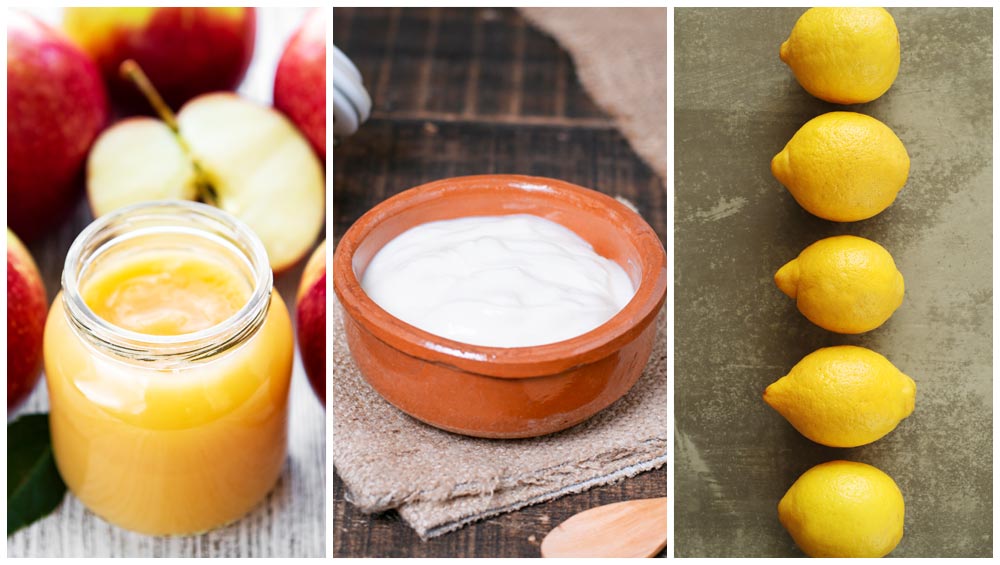 apple curd face pack